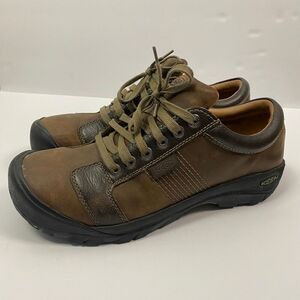 Keen Men's Austin Casual Leather Oxford Shoes - Chocolate Brown